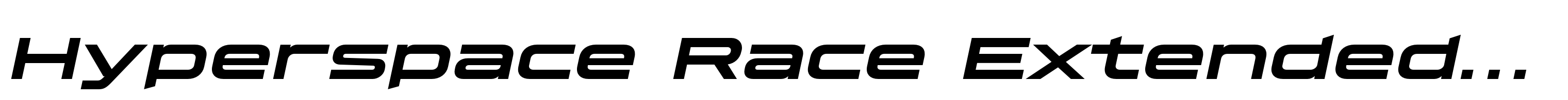 Hyperspace Race Extended Bold Italic